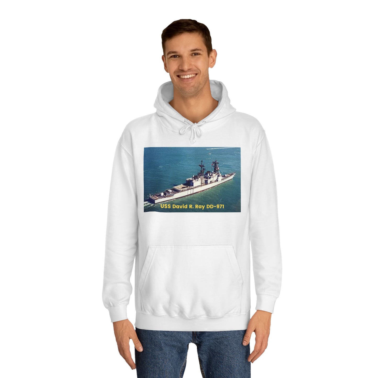 USS David R. Ray DD-971 Navy POD Smileandlaughtees Unisex College Hoodie