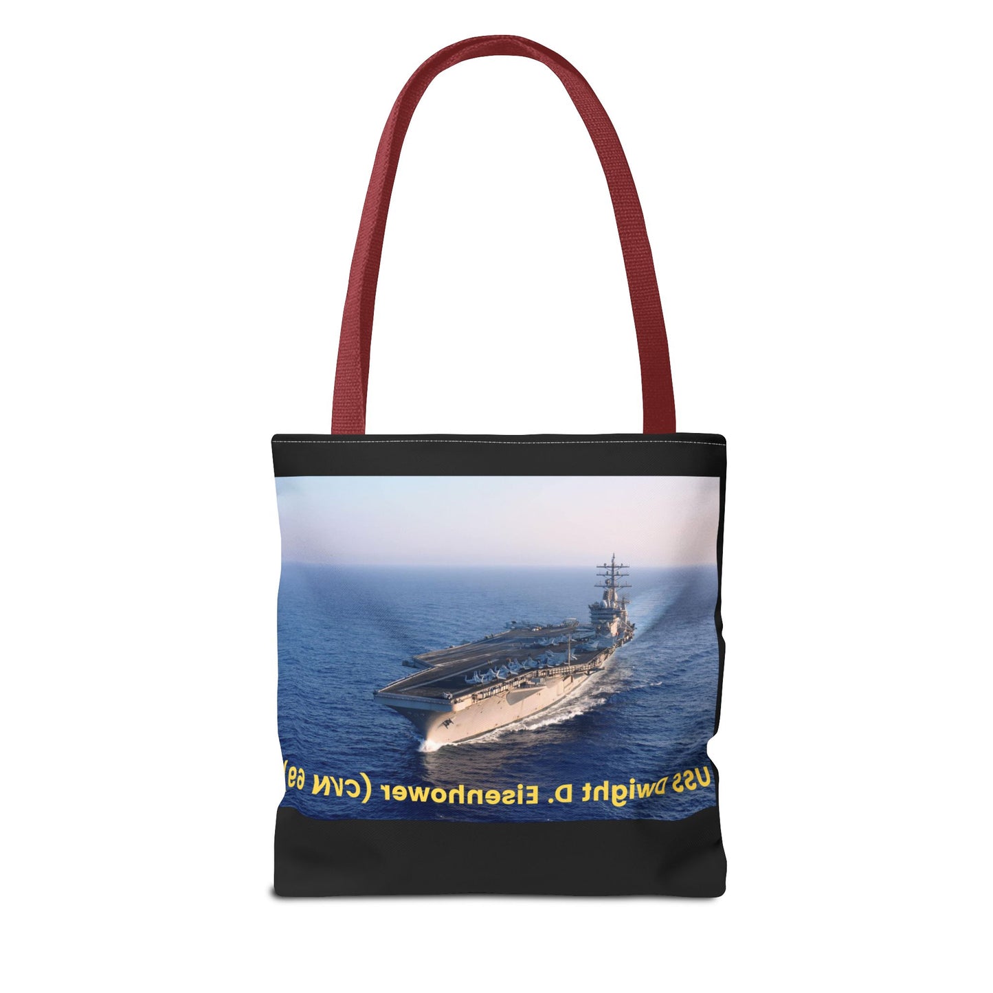 USS Dwight D. Eisenhower (CVN 69) Navy POD Smileandlaughtees Tote Bag (AOP)