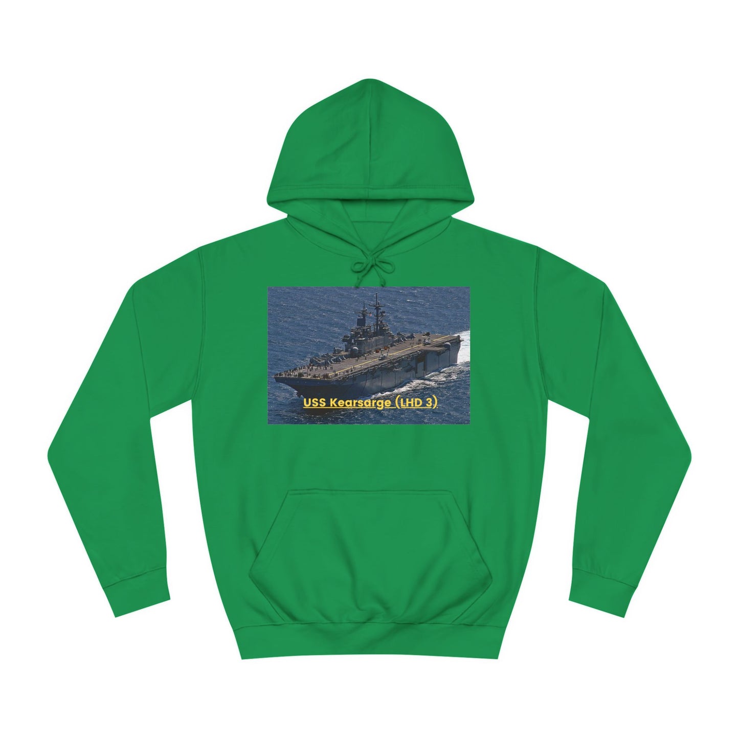 USS Kearsarge (LHD 3) Navy POD Smileandlaughtees Unisex College Hoodie