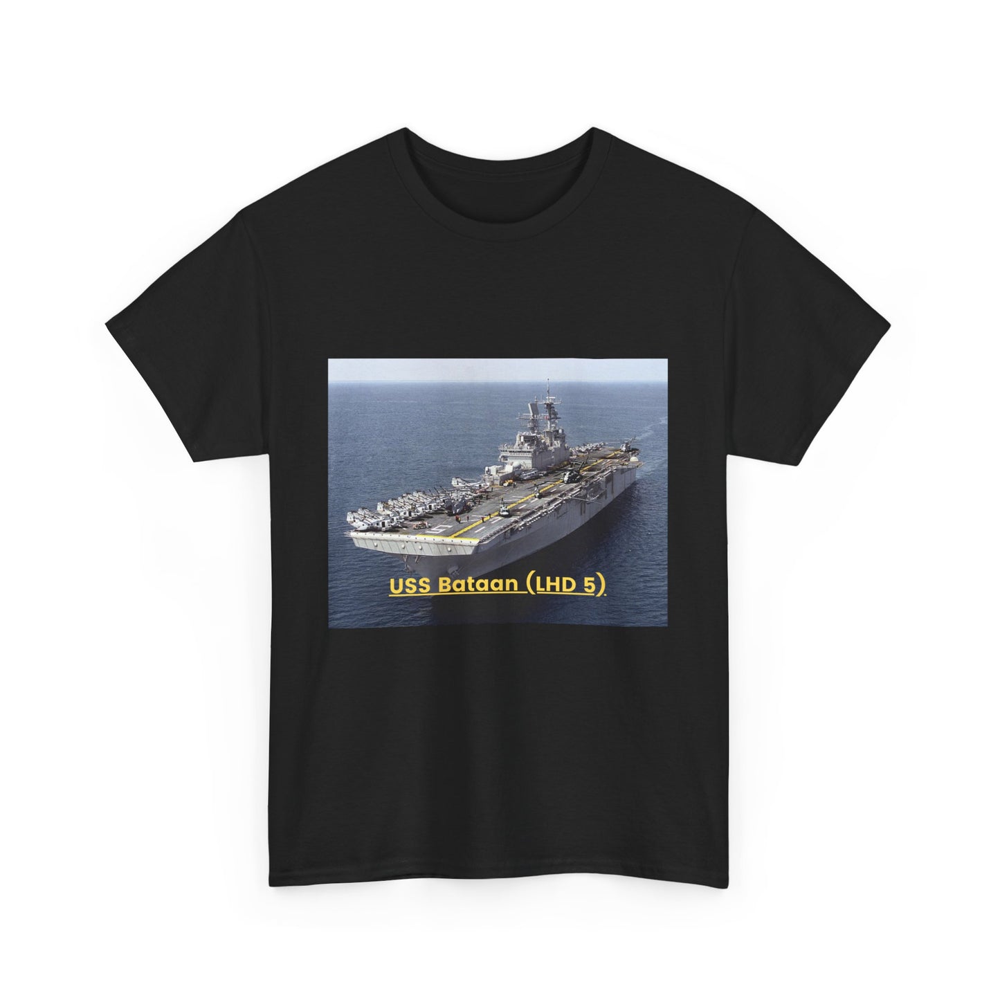 USS Bataan (LHD 5) Navy POD Smileandlaughtees Unisex Heavy Cotton Tee T-Shirt