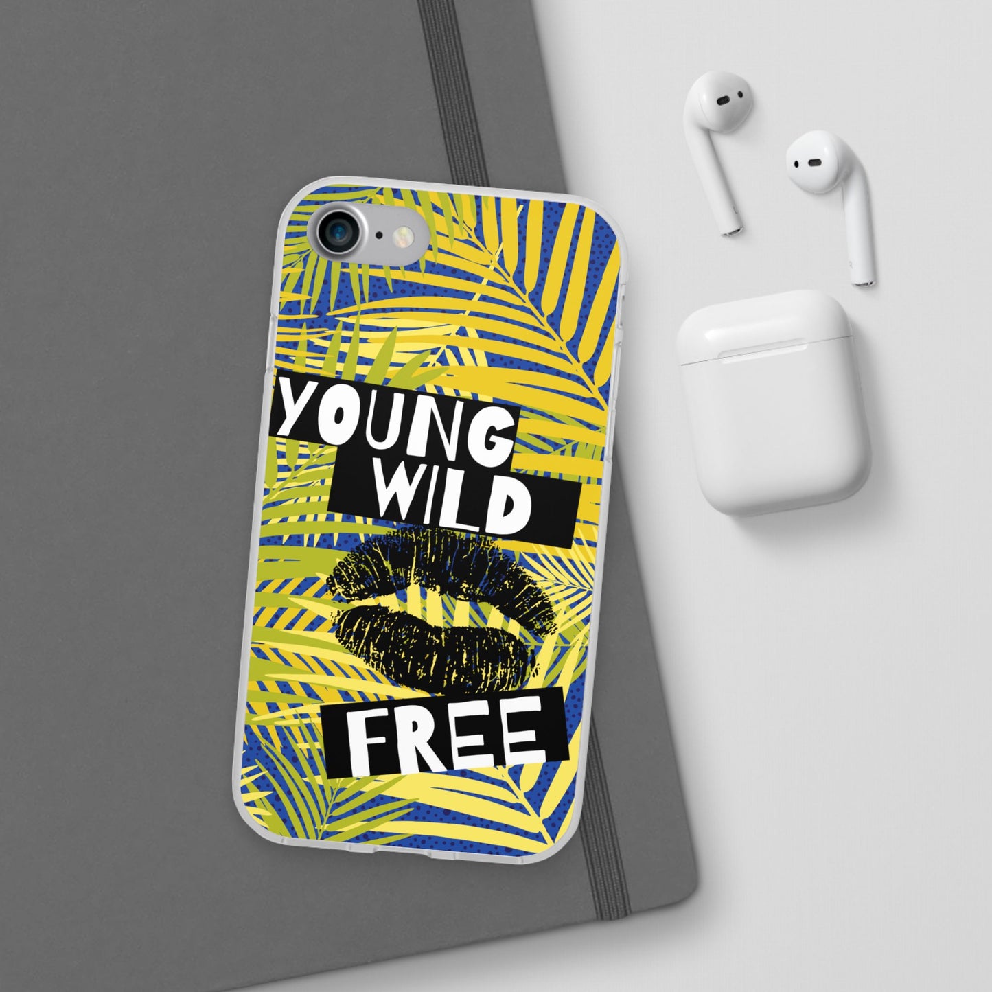 Young Wild Free SmileandLaughTees Flexi Phone Case