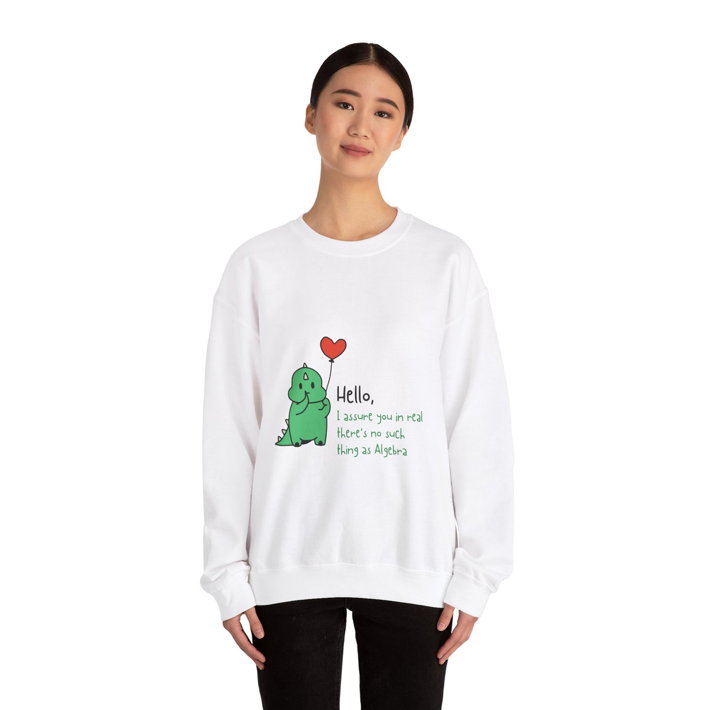 Hello, I Assure You That In Real Life There's No Such As Algebra SmileandLaughTees Unisex Heavy Blend™ Crewneck Sweatshirt