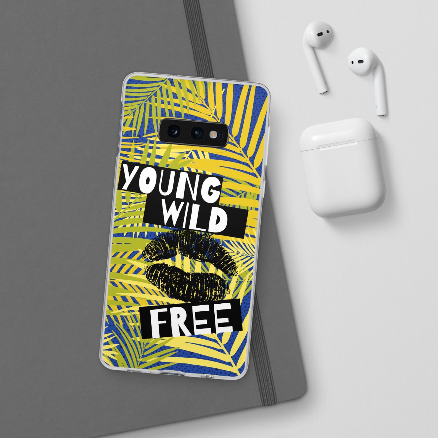 Young Wild Free SmileandLaughTees Flexi Phone Case