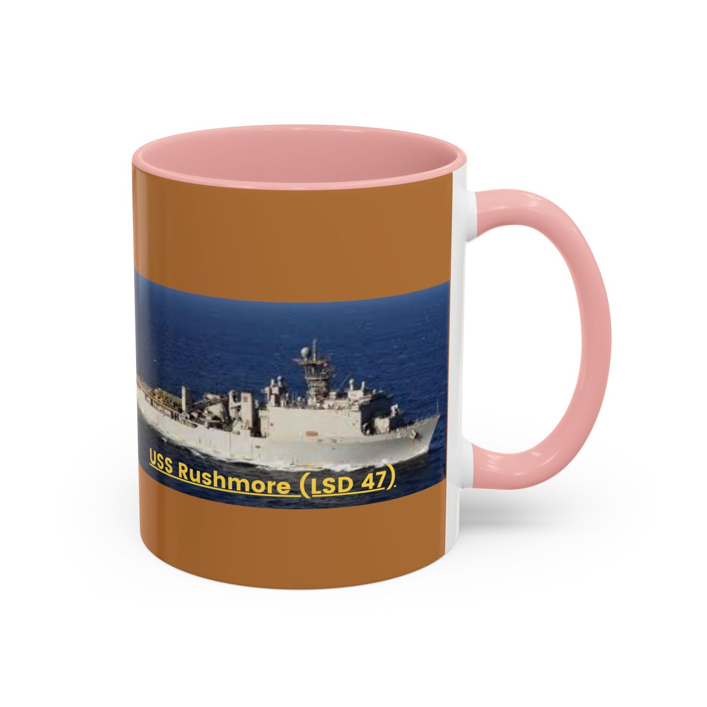 USS Rushmore (LSD 47) Navy POD Smileandlaughtees Accent Coffee Mug (11, 15oz)