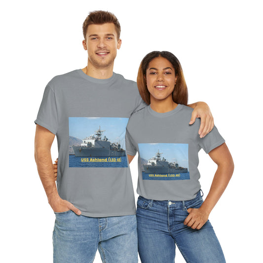 USS America (LHA 6) Navy POD Smileandlaughtees Unisex Heavy Cotton Tee T-Shirt