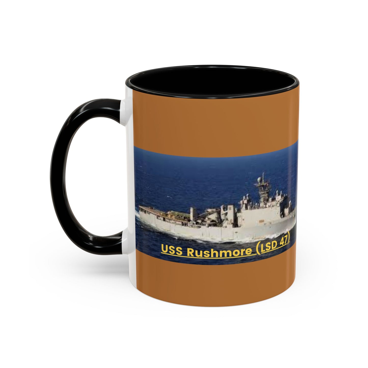 USS Rushmore (LSD 47) Navy POD Smileandlaughtees Accent Coffee Mug (11, 15oz)