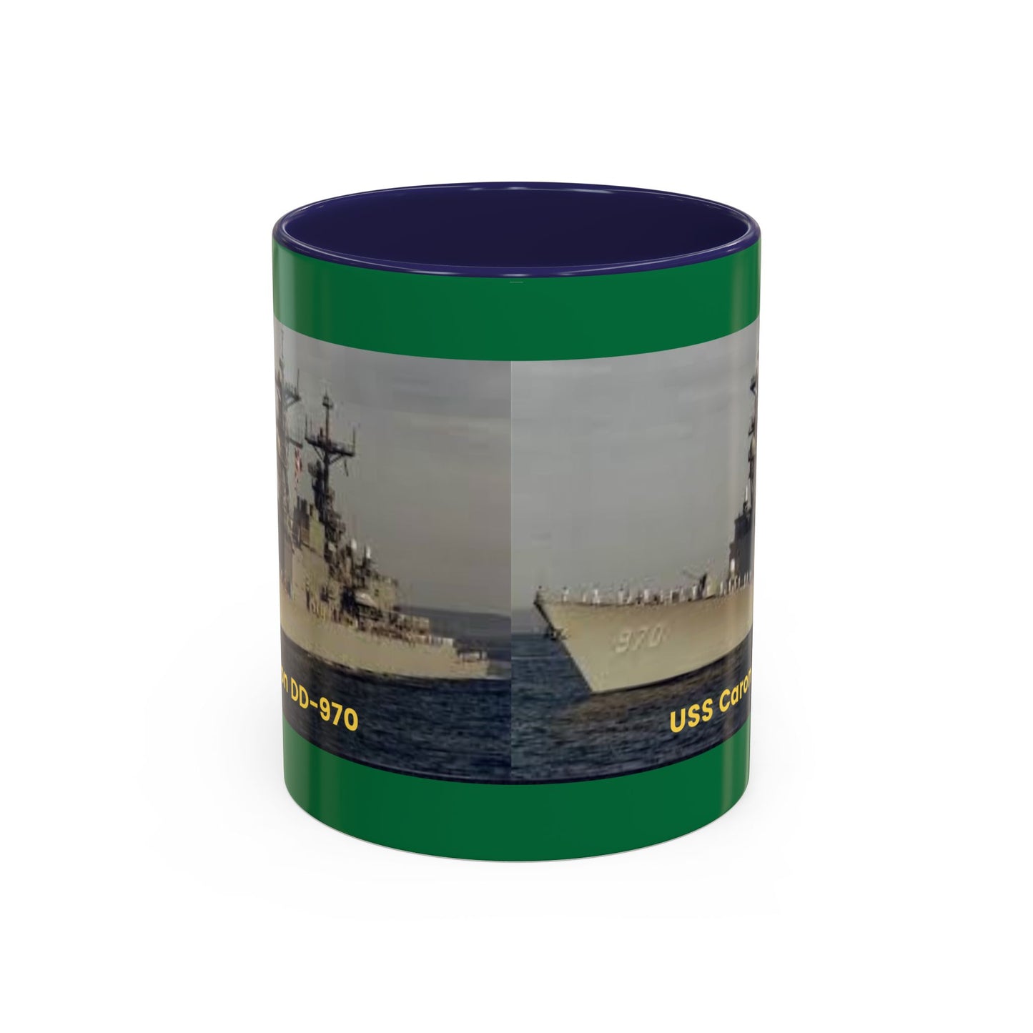 USS Caron DD-970 Navy POD Smileandlaughtees Accent Coffee Mug (11, 15oz)