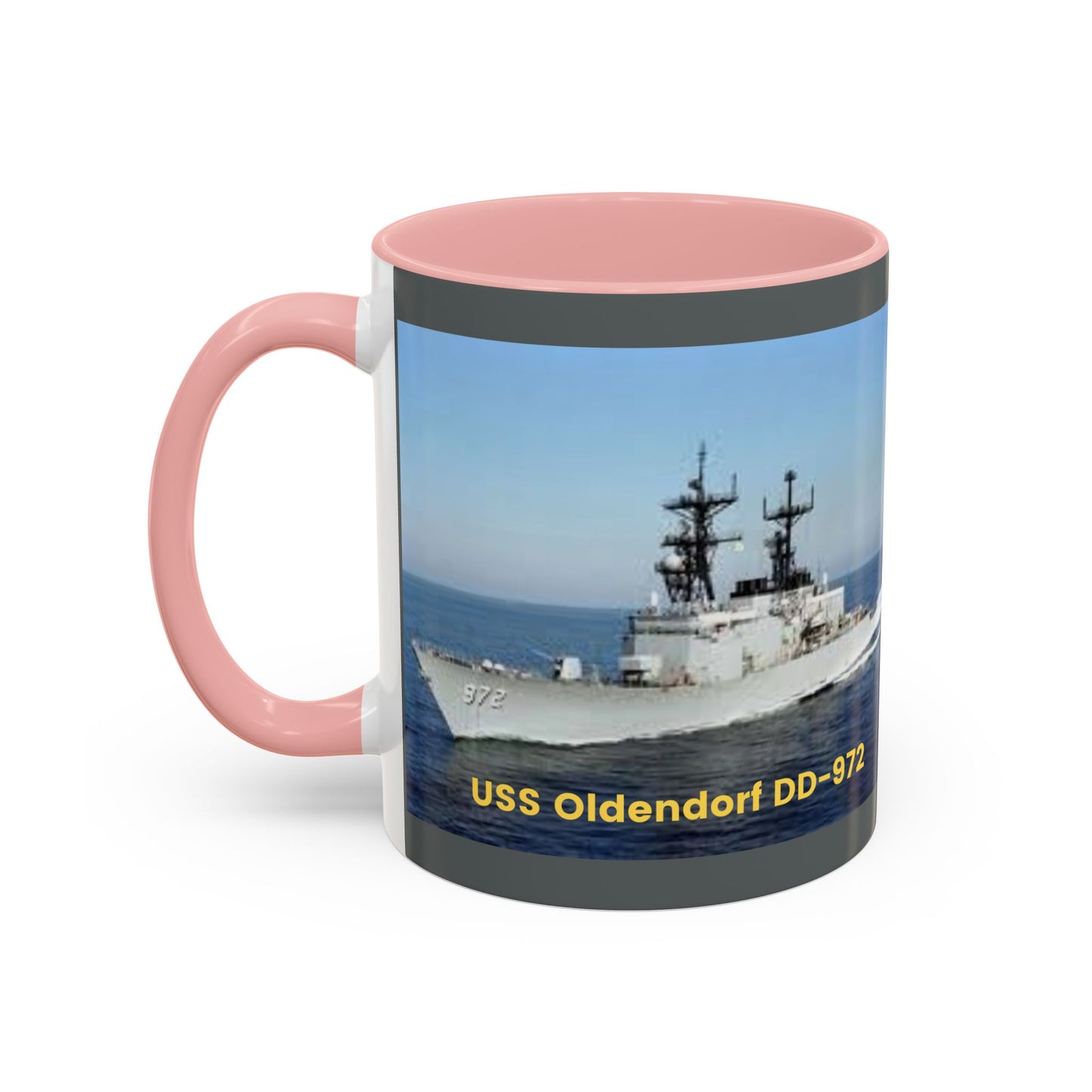 USS Oldendorf DD-972 Navy POD Smileandlaughtees Accent Coffee Mug (11, 15oz)