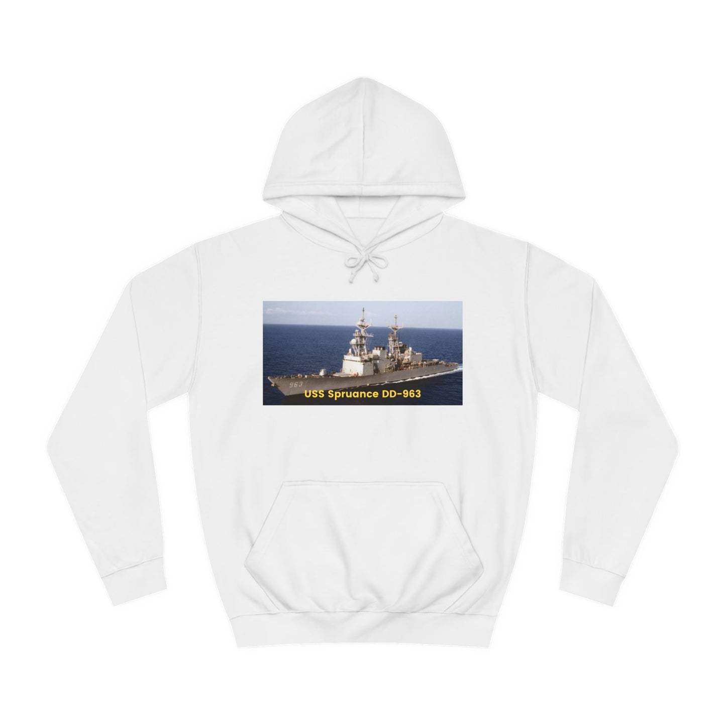 USS Spruance DD-963 Navy POD Smileandlaughtees Unisex College Hoodie