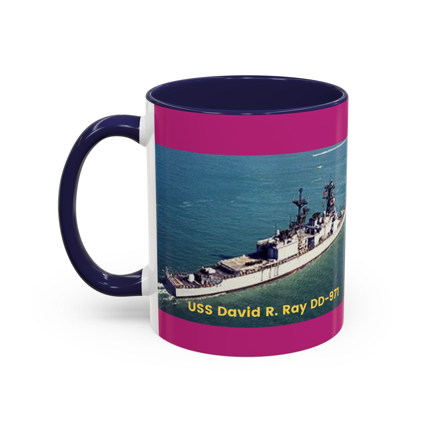 USS David R. Ray DD-971 Navy POD Smileandlaughtees Accent Coffee Mug (11, 15oz)