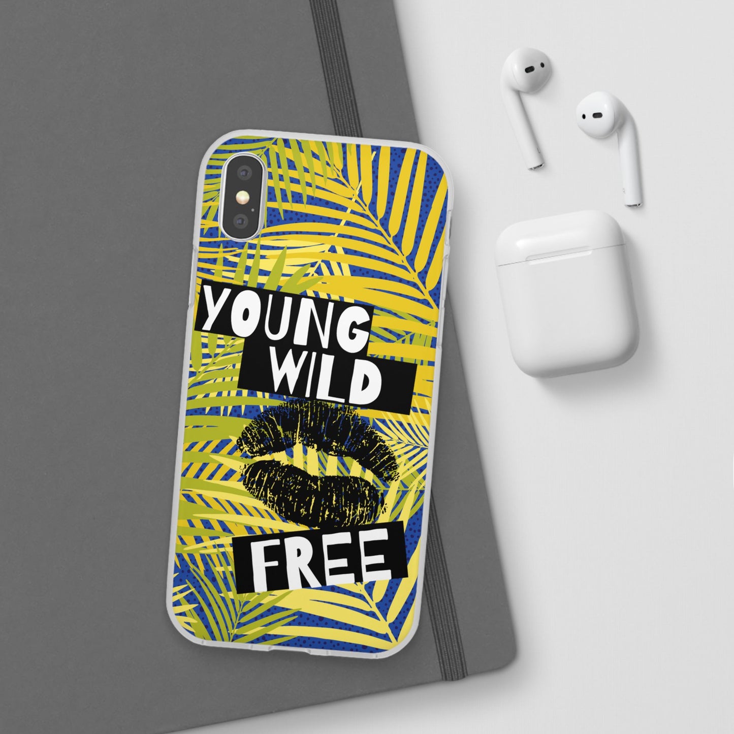 Young Wild Free SmileandLaughTees Flexi Phone Case