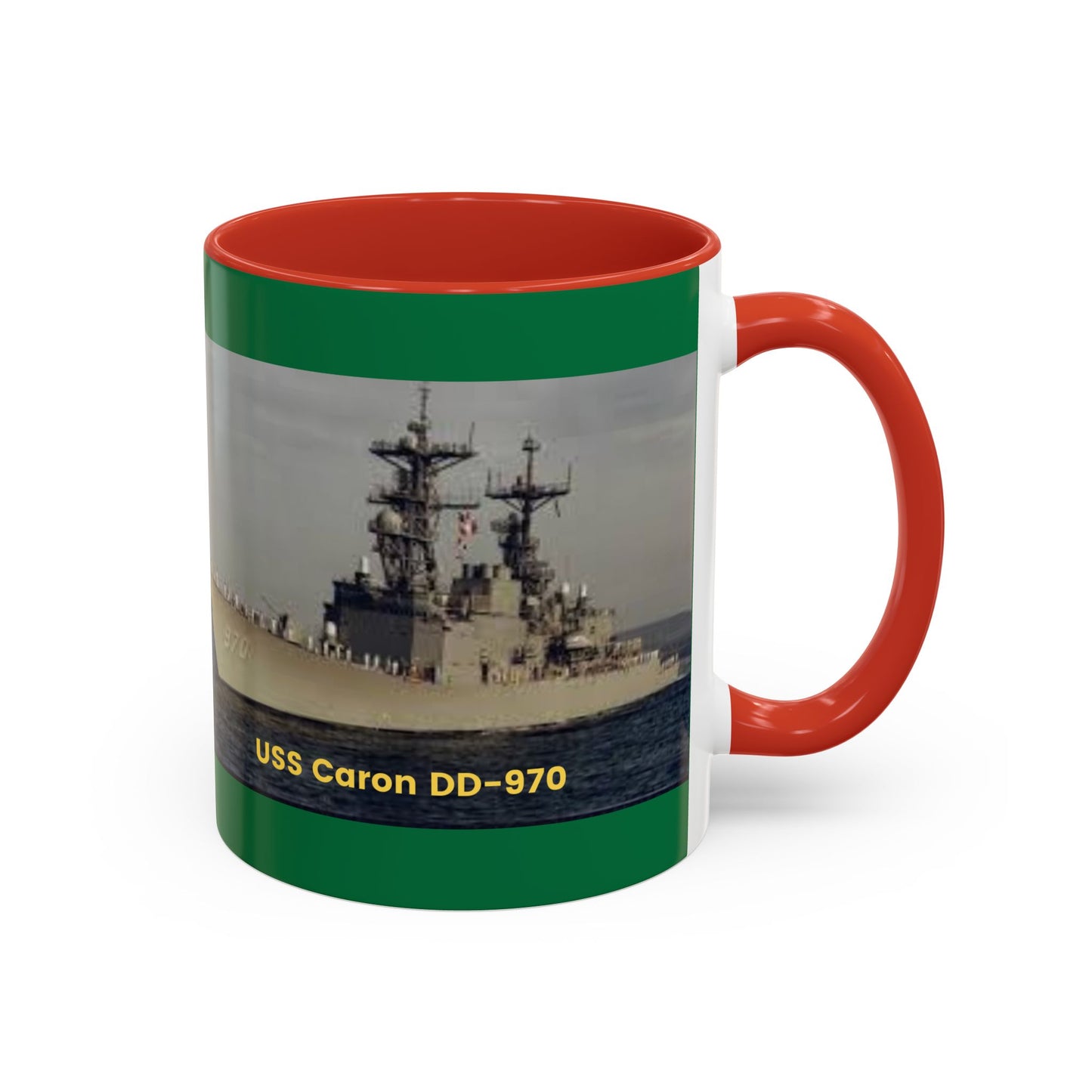 USS Caron DD-970 Navy POD Smileandlaughtees Accent Coffee Mug (11, 15oz)