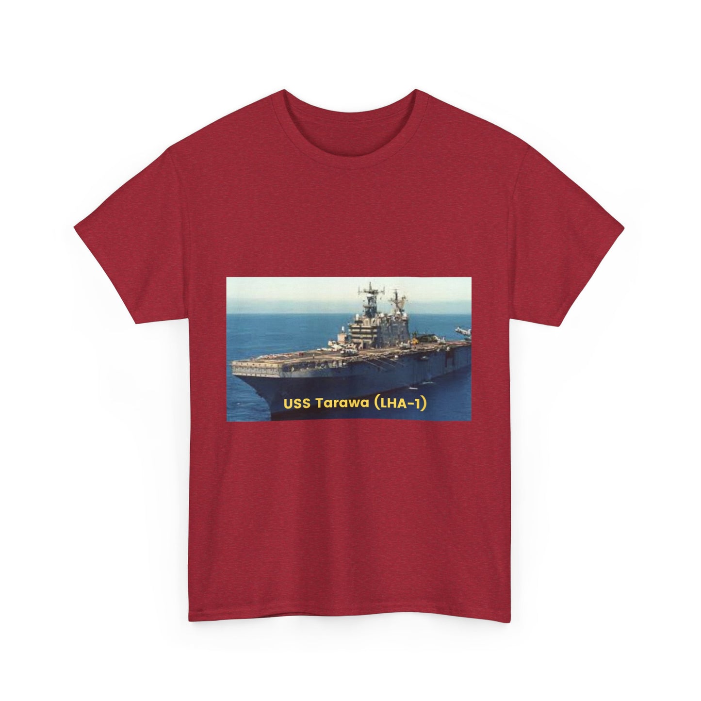 USS Tarawa (LHA-1) Navy POD Smileandlaughtees Unisex Heavy Cotton Tee T-Shirt