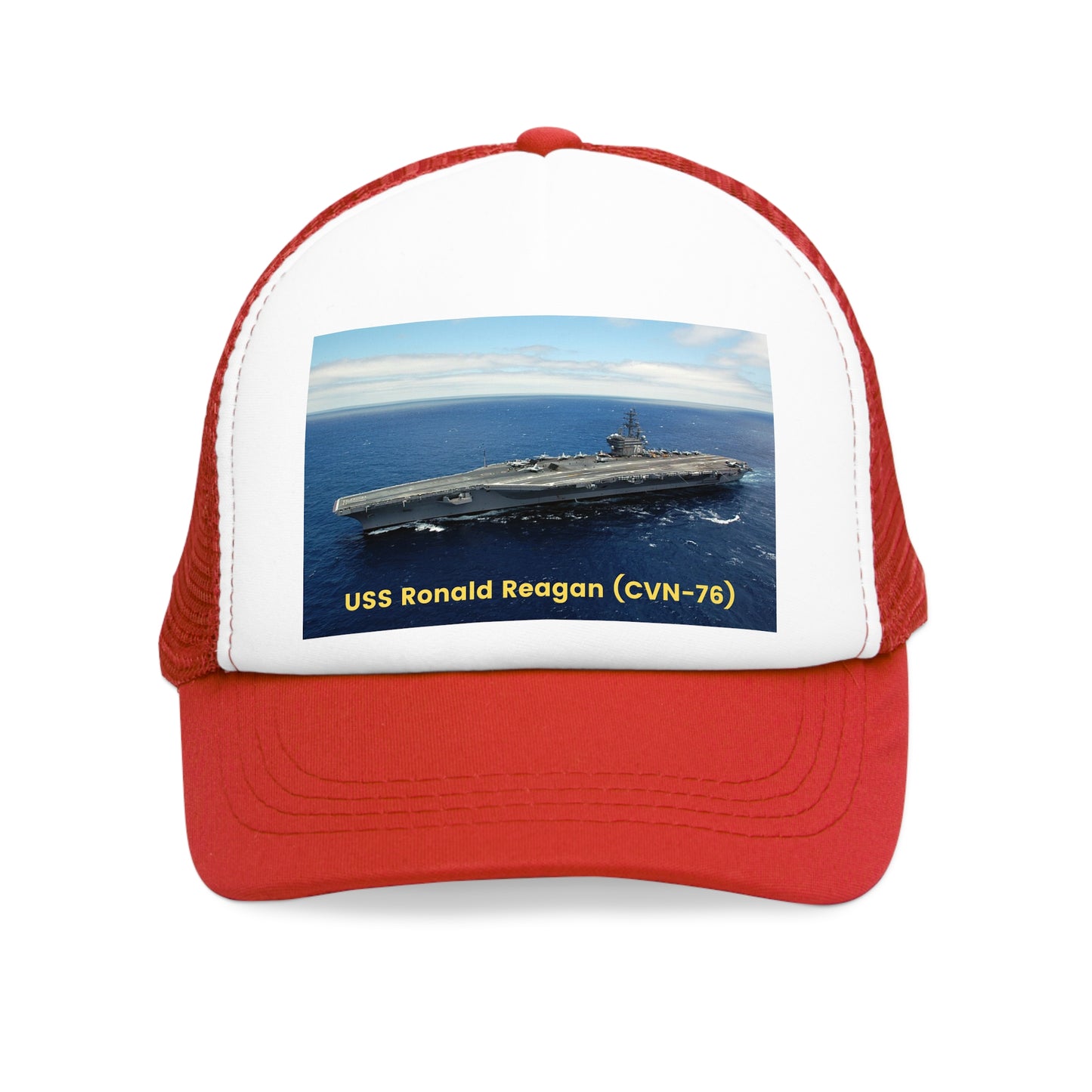 USS Ronald Reagan (CVN-76) Navy POD Smileandlaughtees Mesh Cap