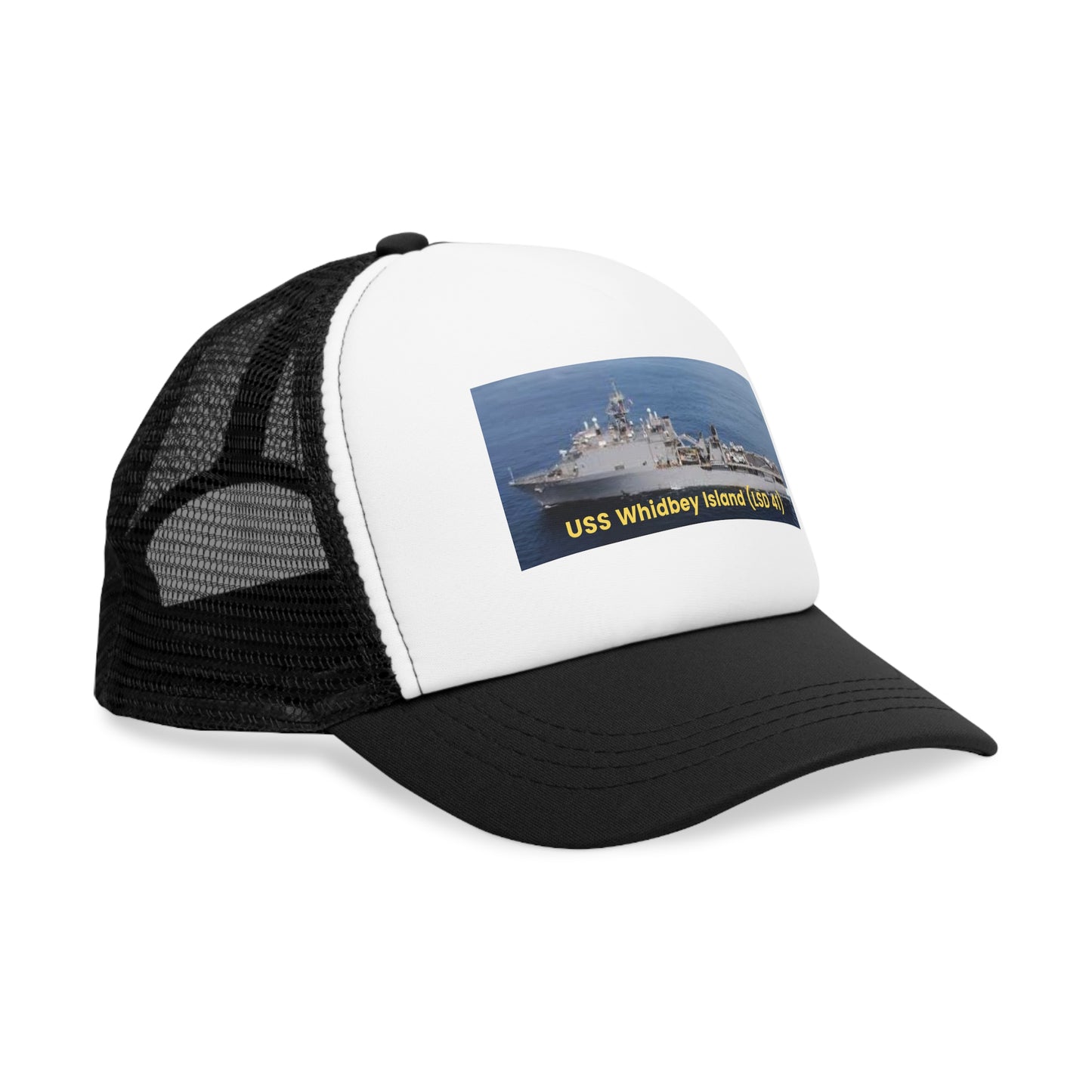 USS Whidbey Island (LSD 41) Navy POD Smileandlaughtees Mesh Cap