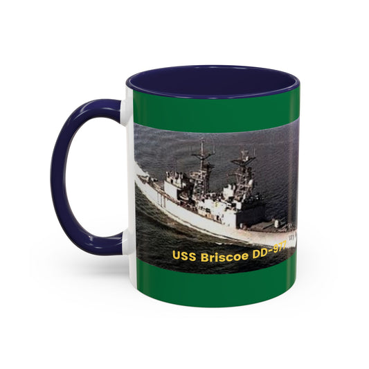 USS Briscoe DD-977 Navy POD Smileandlaughtees Accent Coffee Mug (11, 15oz)