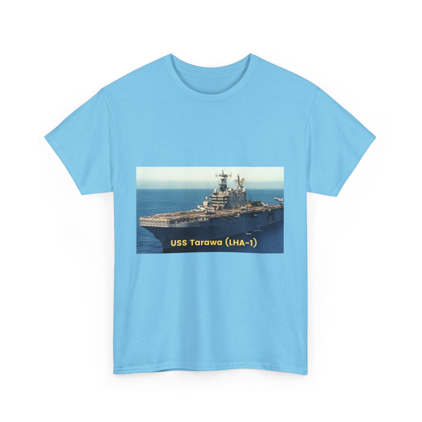 USS Tarawa (LHA-1) Navy POD Smileandlaughtees Unisex Heavy Cotton Tee T-Shirt