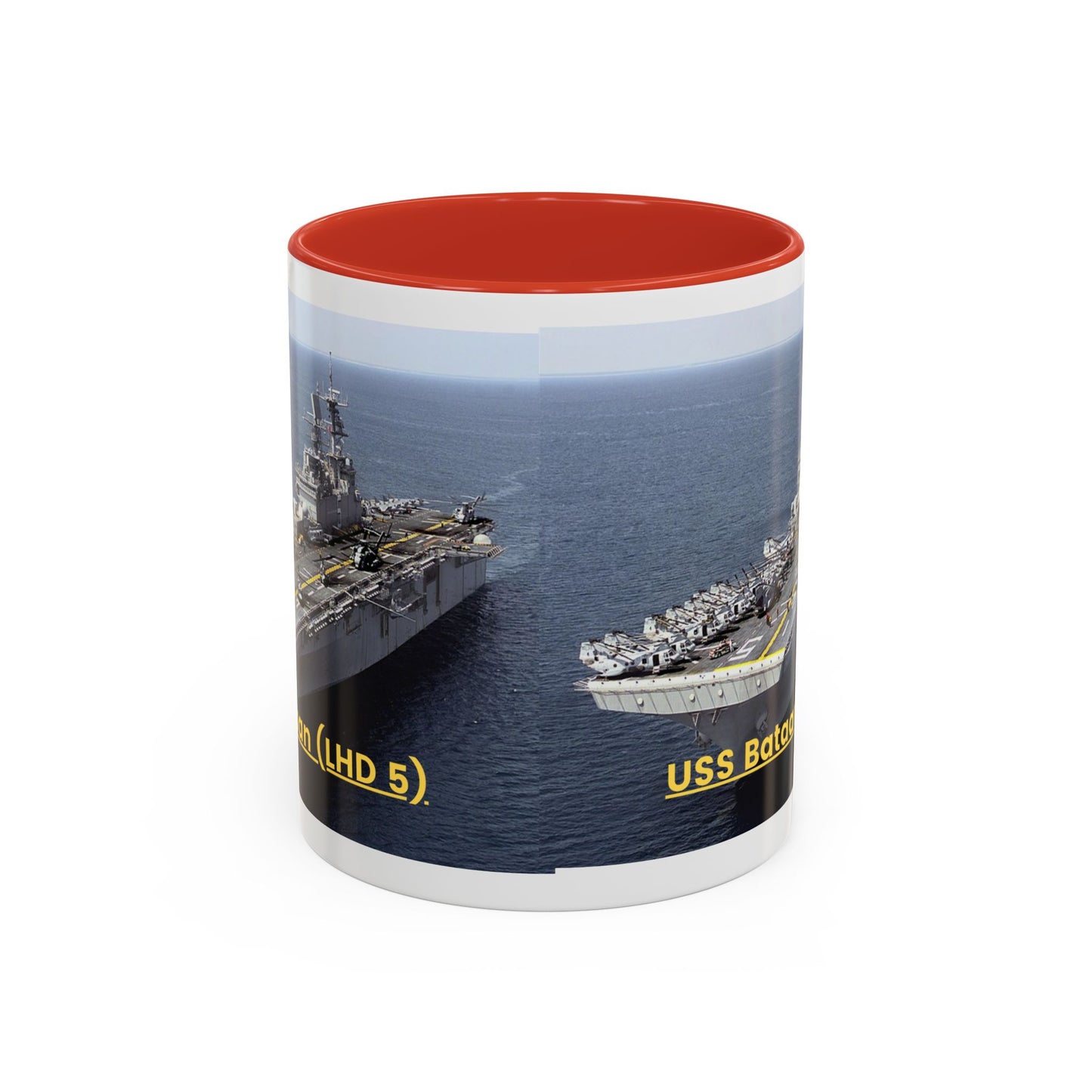 USS Bataan (LHD 5) Navy POD Smileandlaughtees Accent Coffee Mug (11, 15oz)