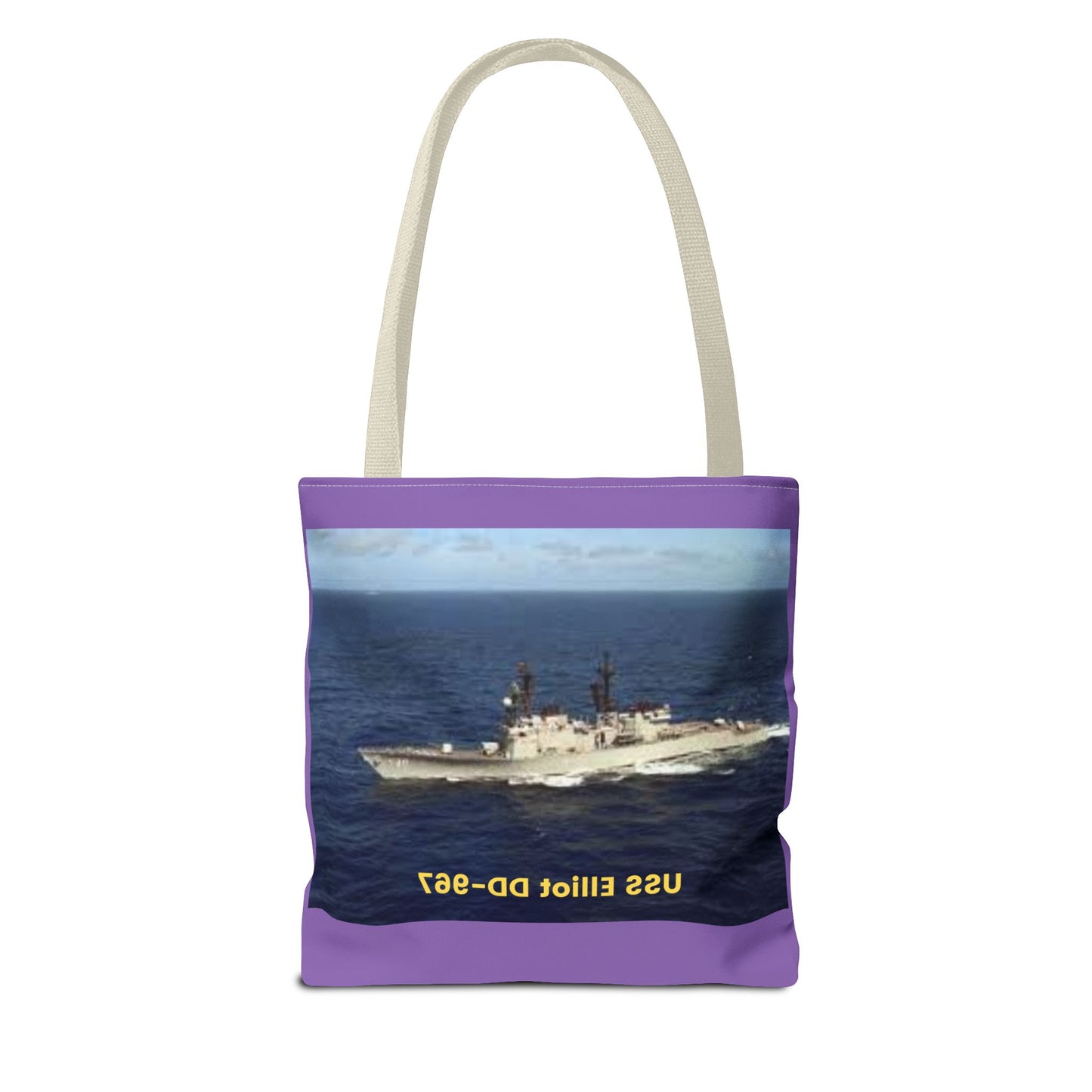 USS Elliot DD-967 Navy POD Smileandlaughtees Tote Bag (AOP)