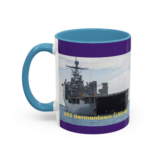 USS Germantown (LSD 42) Navy POD Smileandlaughtees Accent Coffee Mug (11, 15oz)