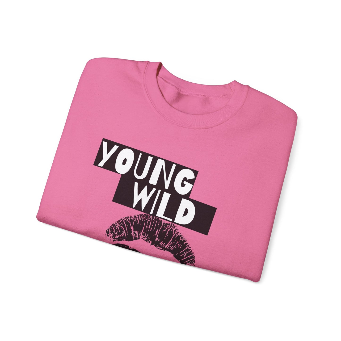 Young Wild Free SmileandLaughTees Unisex Heavy Blend™ Crewneck Sweatshirt