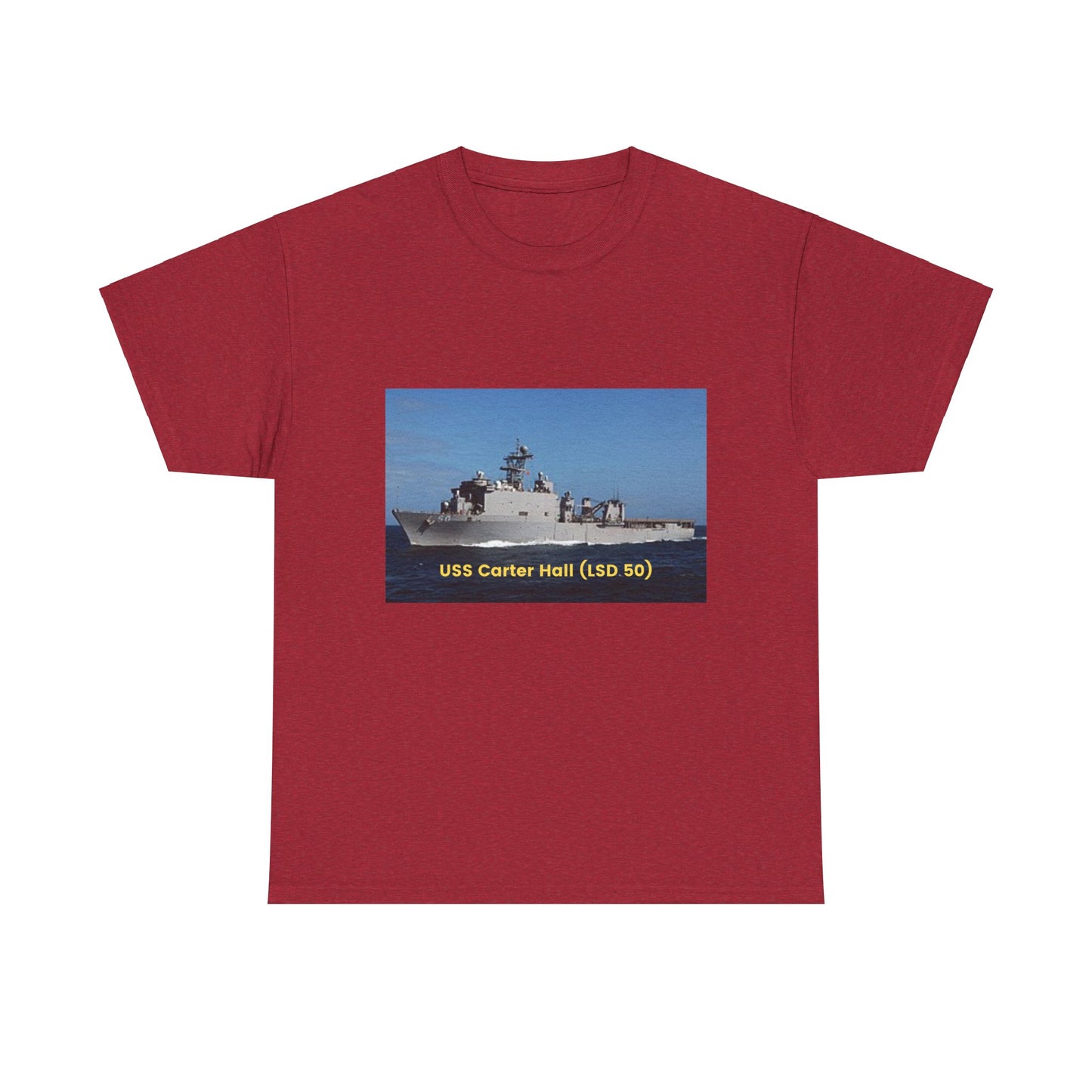 USS Carter Hall (LSD 50) Navy POD Smileandlaughtees Unisex Heavy Cotton Tee T-Shirt