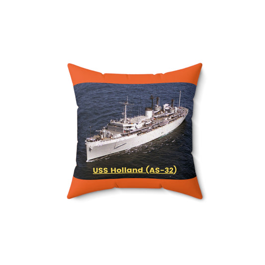 USS Holland (AS-32) Navy POD Smileandlaughtees Spun Polyester Square Pillow