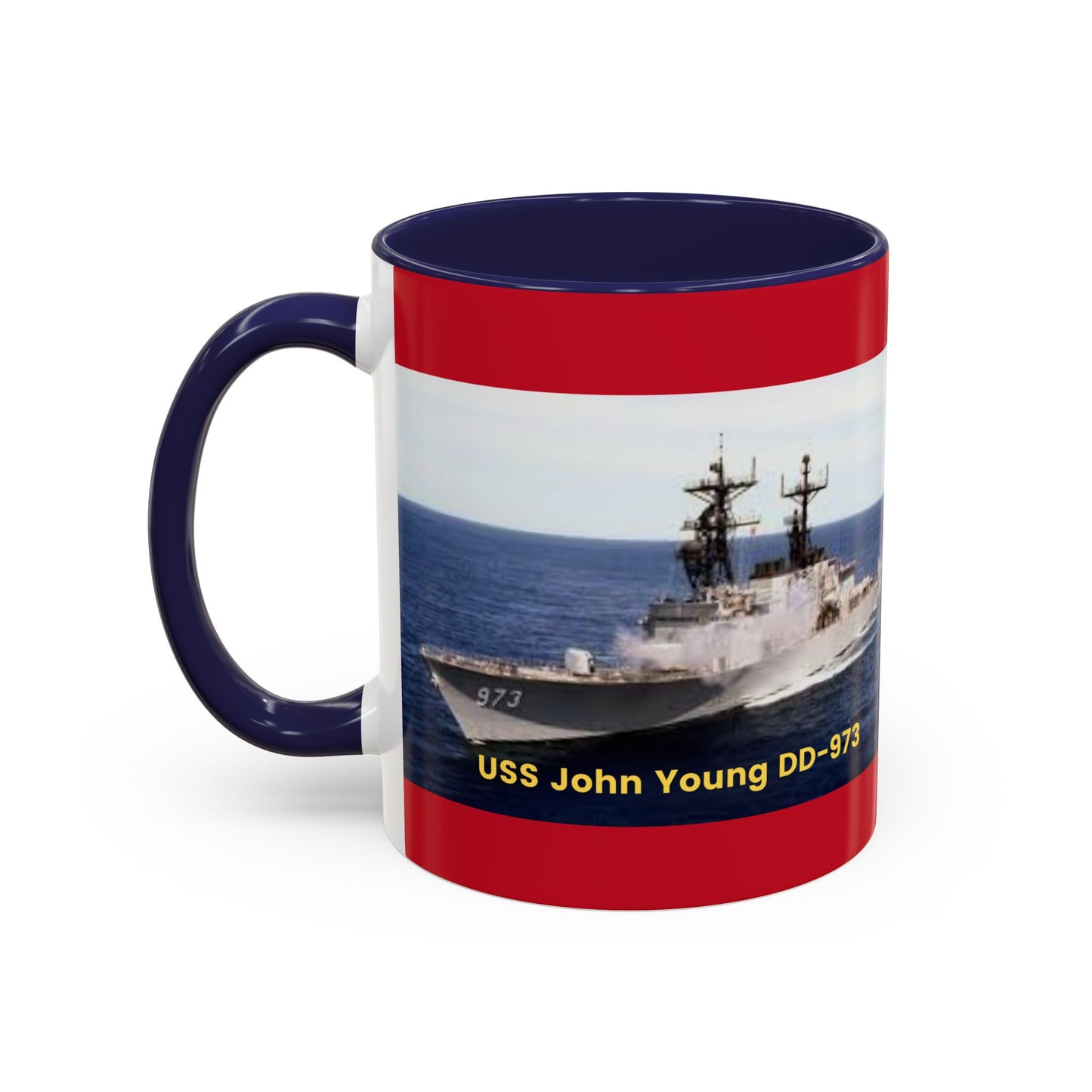 USS John Young DD-973 Navy POD Smileandlaughtees Accent Coffee Mug (11, 15oz)