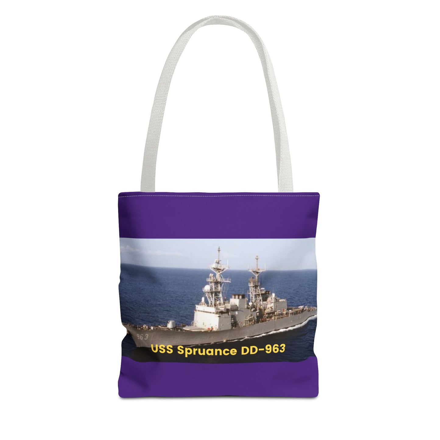 USS Spruance DD-963 Navy POD Smileandlaughtees Tote Bag (AOP)