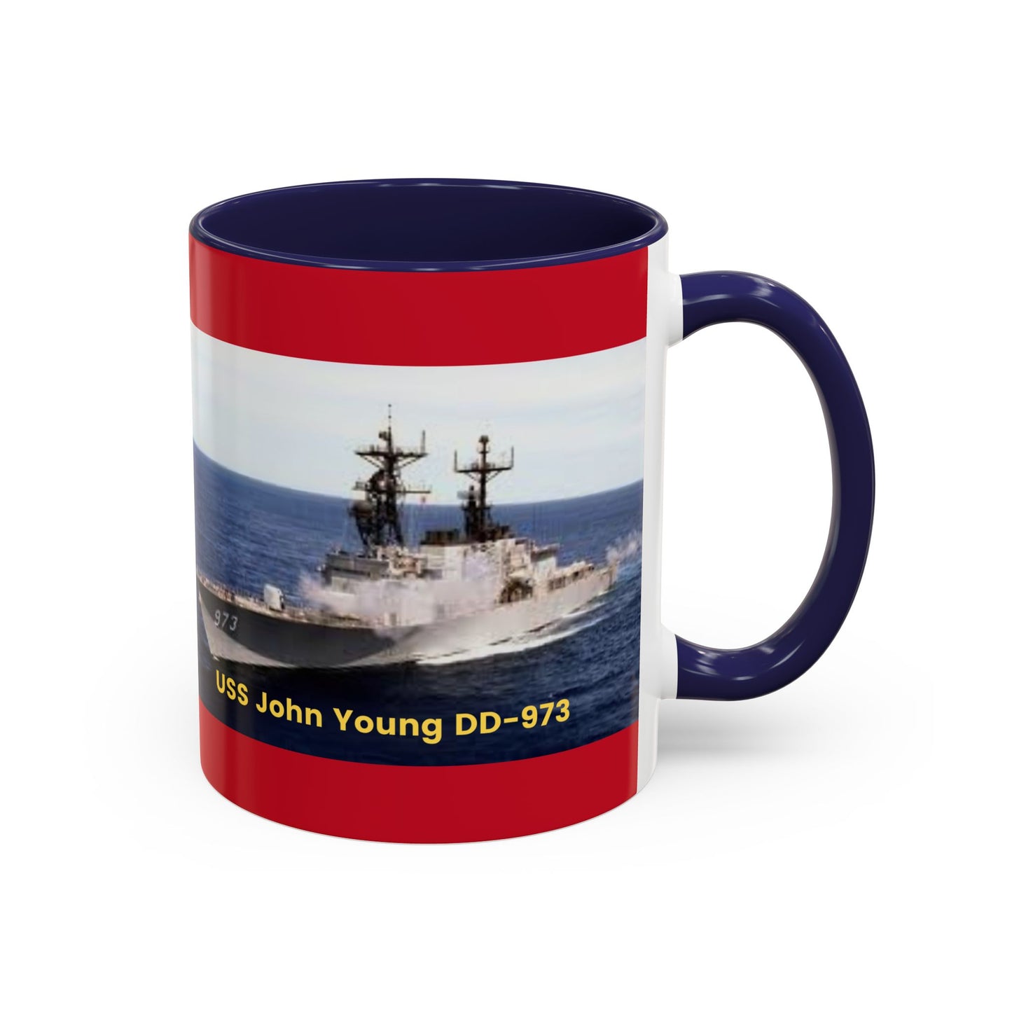 USS John Young DD-973 Navy POD Smileandlaughtees Accent Coffee Mug (11, 15oz)