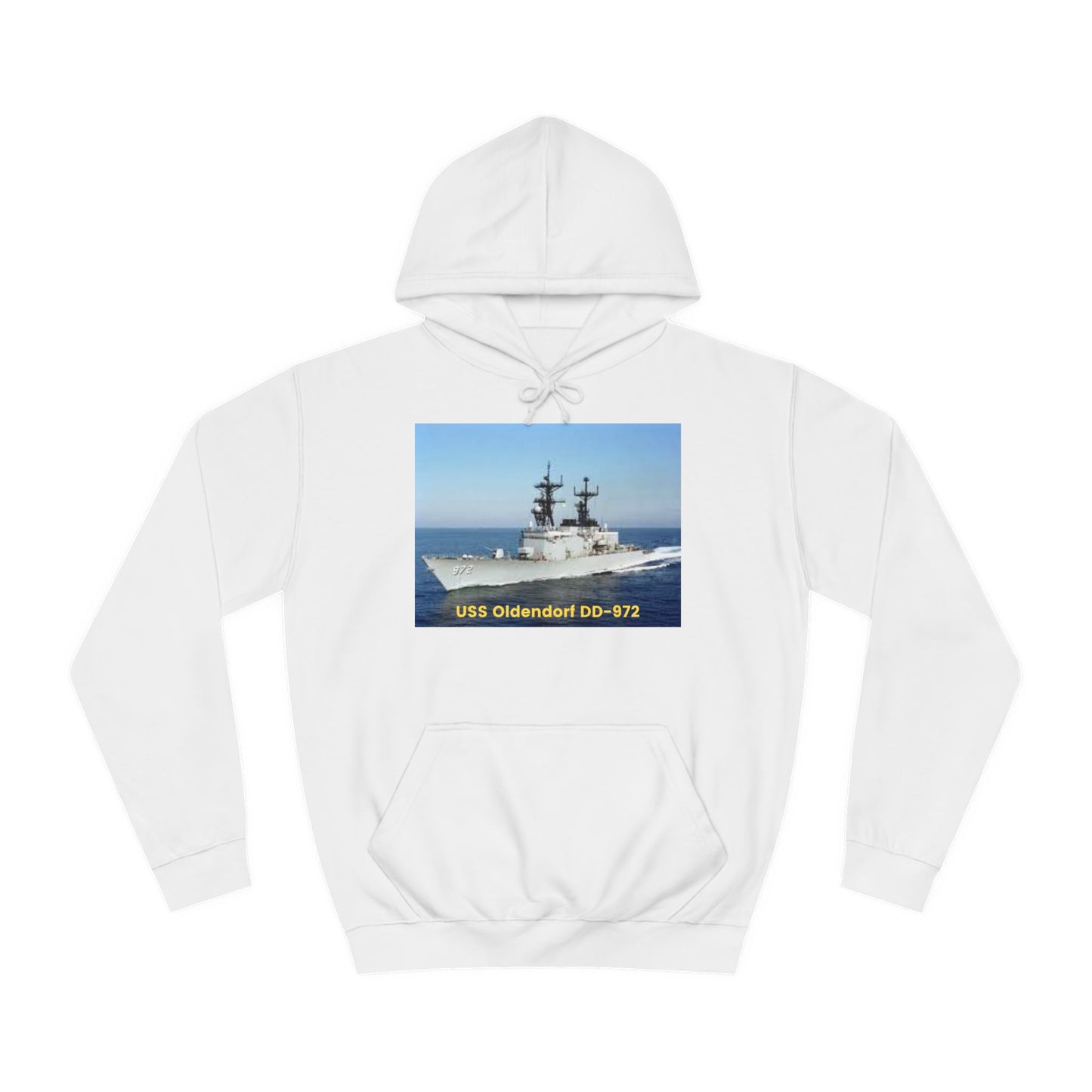 USS Oldendorf DD-972 Navy POD Smileandlaughtees Unisex College Hoodie