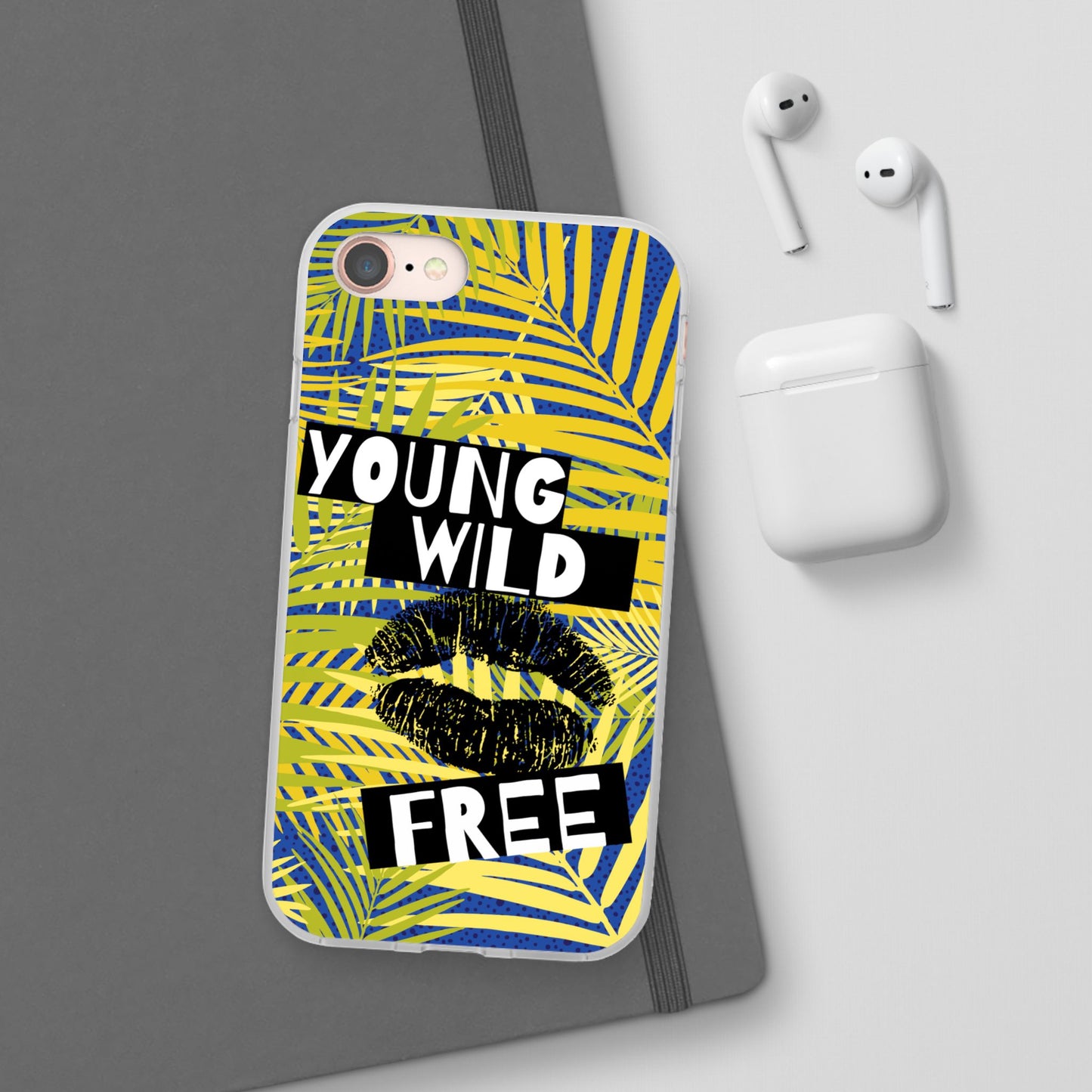 Young Wild Free SmileandLaughTees Flexi Phone Case