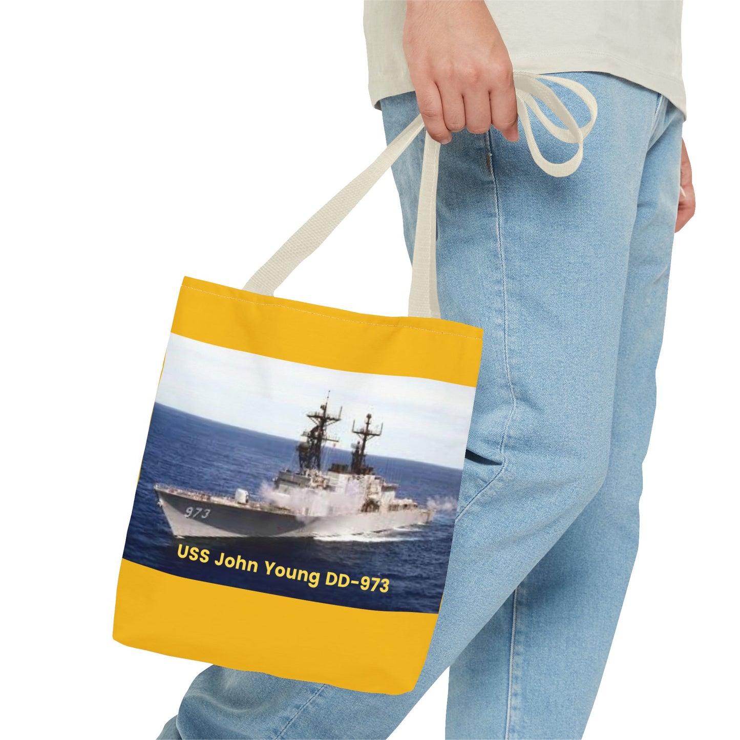 USS John Young DD-973 Navy POD Smileandlaughtees Tote Bag (AOP)