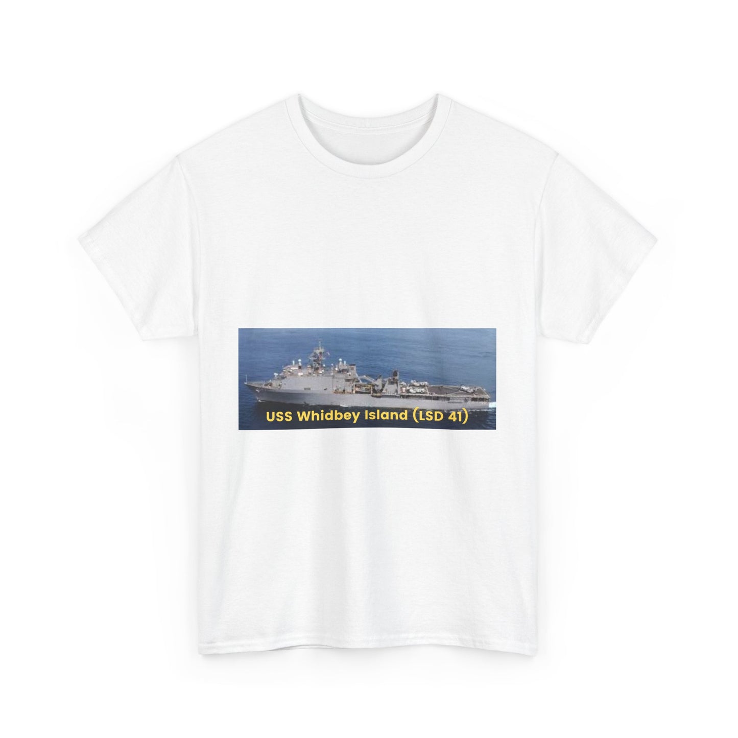 USS Whidbey Island (LSD 41) Navy POD Smileandlaughtees Unisex Heavy Cotton Tee T-Shirt