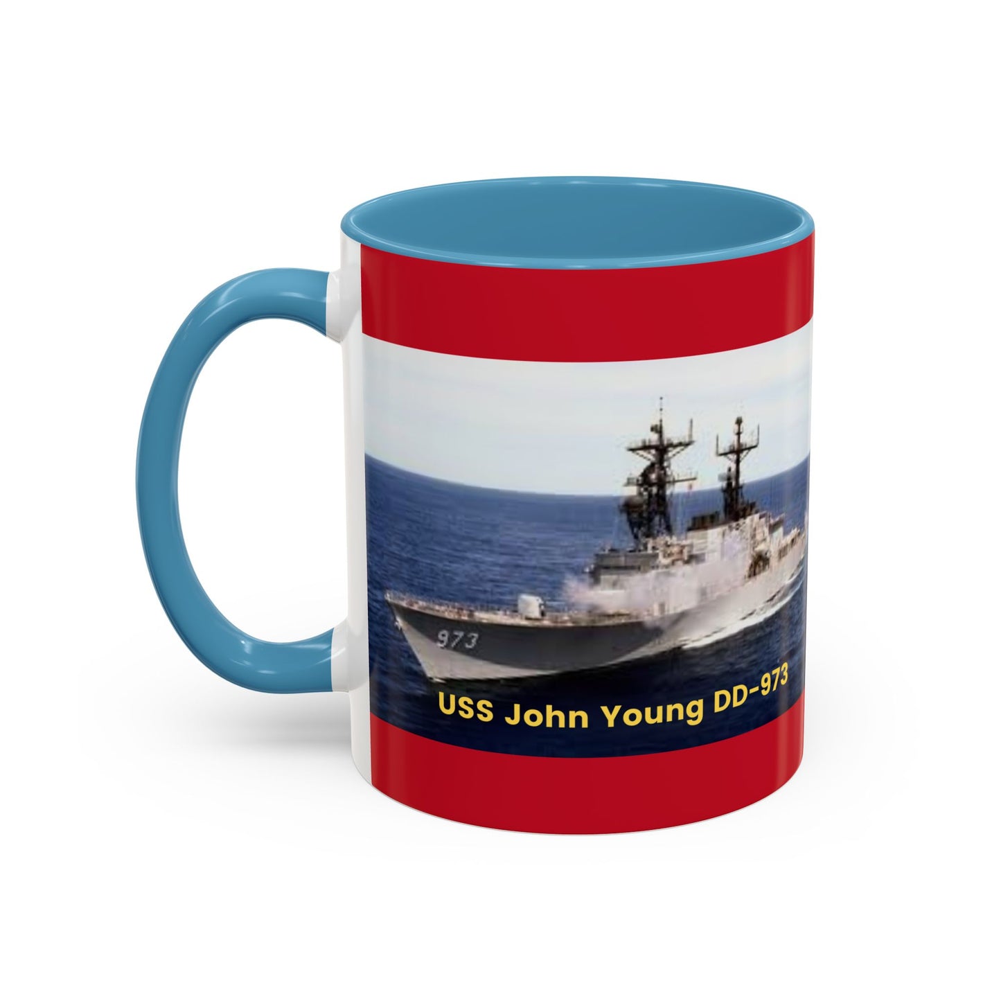 USS John Young DD-973 Navy POD Smileandlaughtees Accent Coffee Mug (11, 15oz)