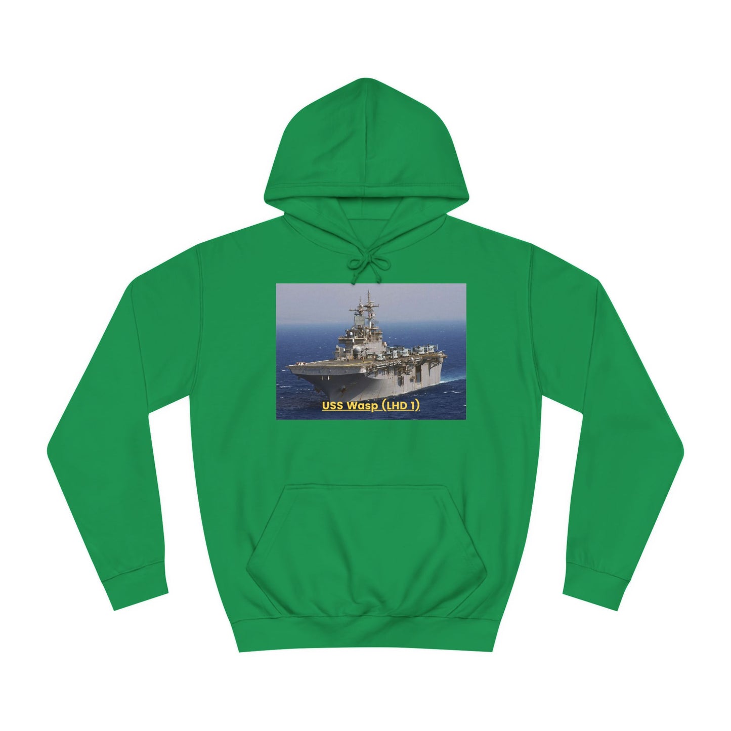 USS Wasp (LHD 1) Navy POD Smileandlaughtees Unisex College Hoodie