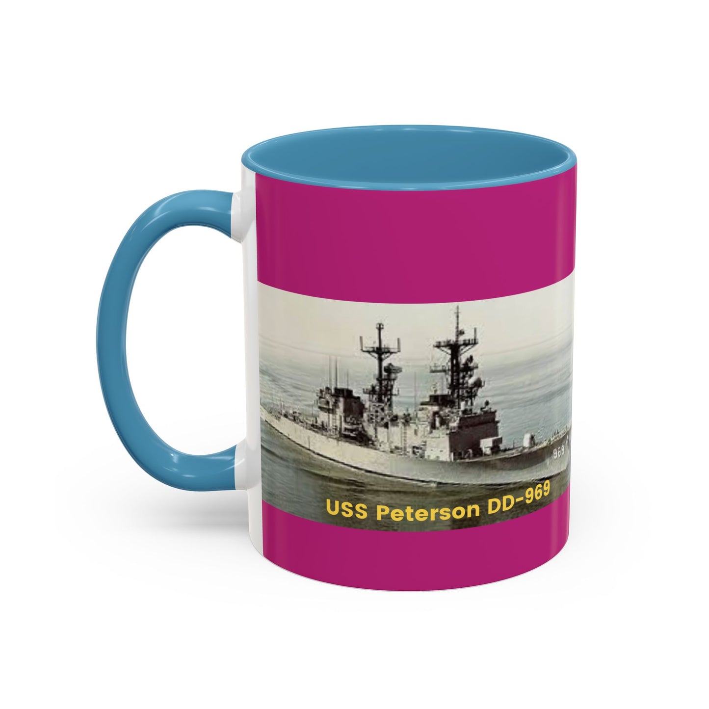 USS Peterson DD-969 Navy POD Smileandlaughtees Accent Coffee Mug (11, 15oz)