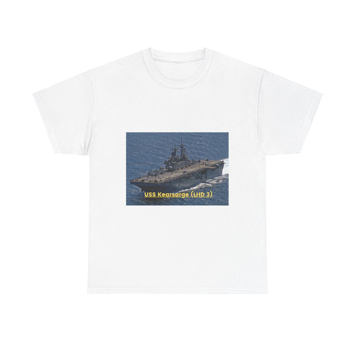 USS Kearsarge (LHD 3) Navy POD Smileandlaughtees Unisex Heavy Cotton Tee T-Shirt