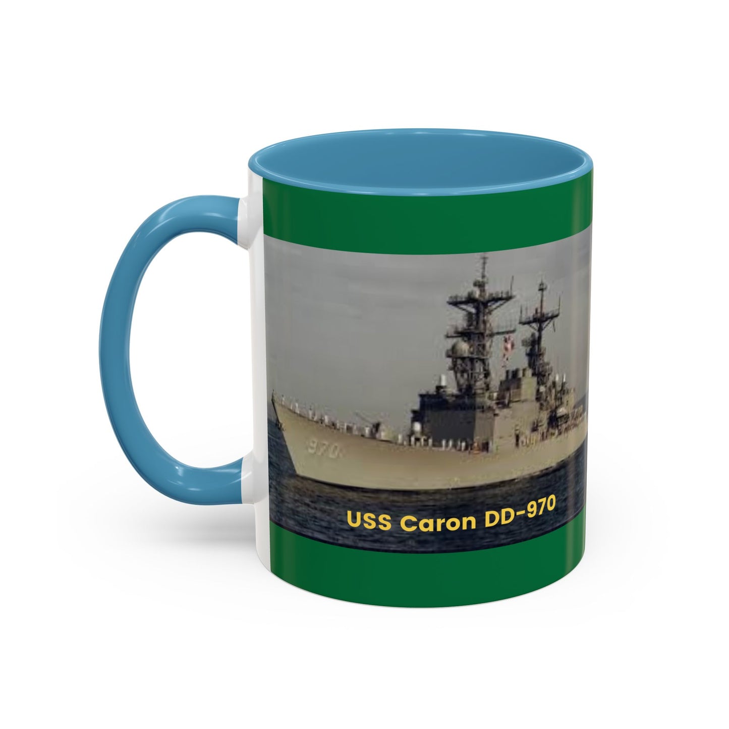 USS Caron DD-970 Navy POD Smileandlaughtees Accent Coffee Mug (11, 15oz)