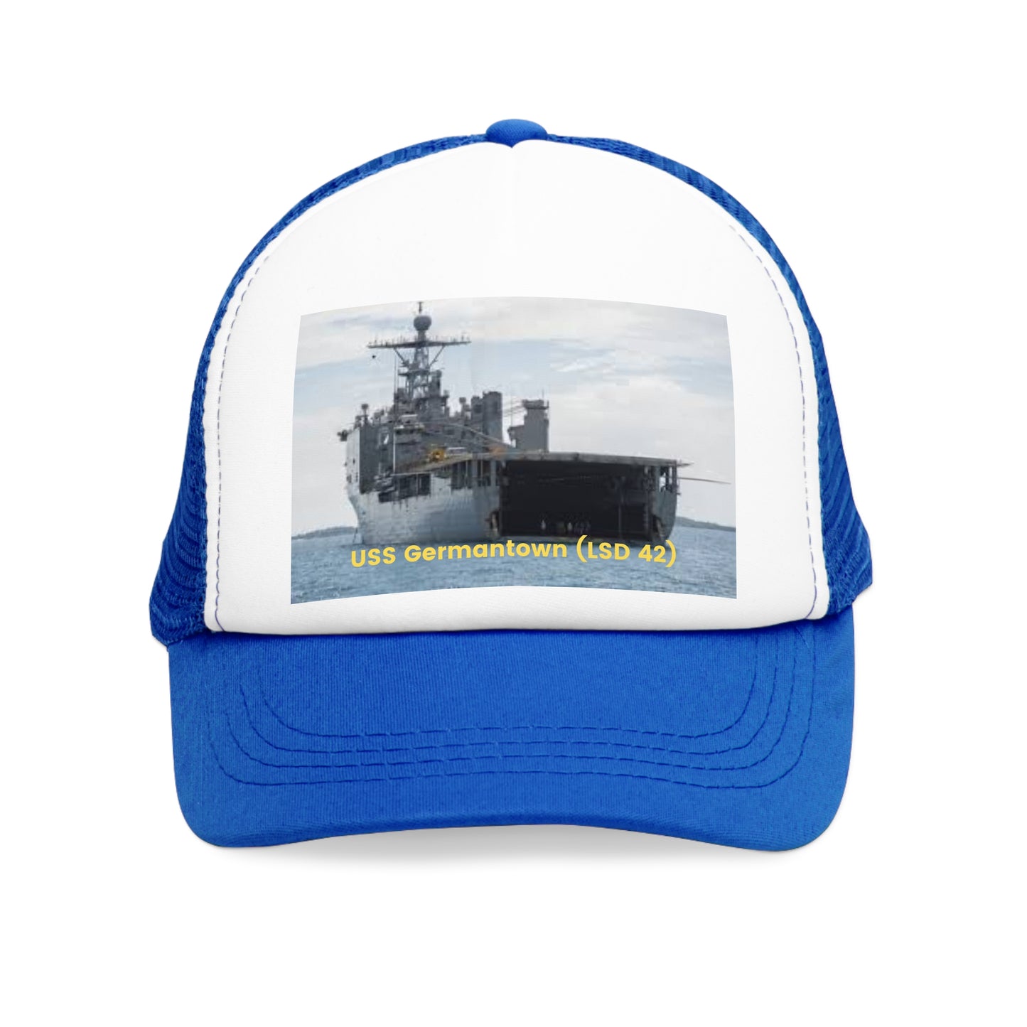 USS Germantown (LSD 42) Navy POD Smileandlaughtees Mesh Cap