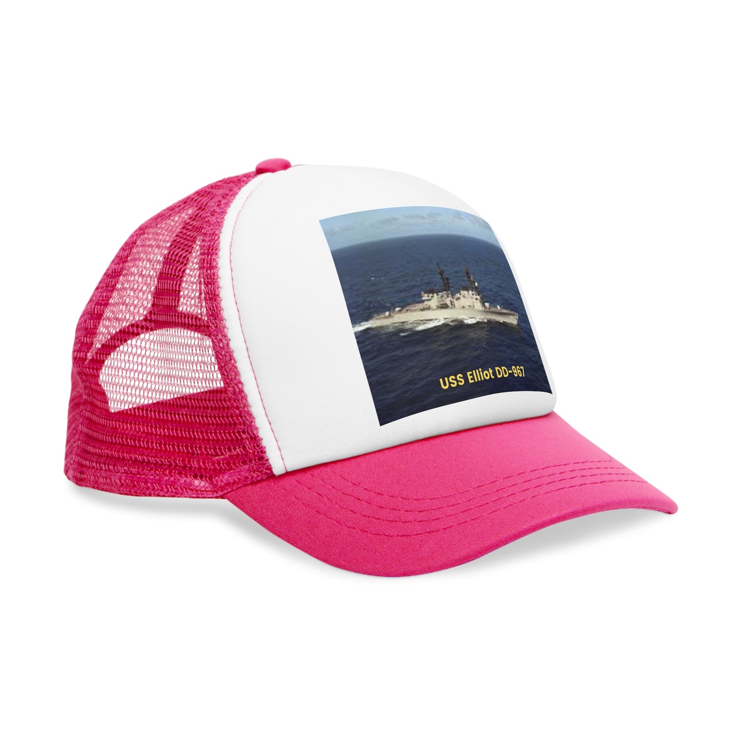 USS Elliot DD-967 Navy POD Smileandlaughtees Mesh Cap