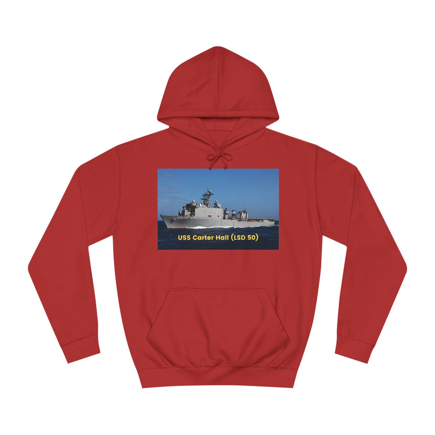 USS Carter Hall (LSD 50) Navy POD Smileandlaughtees Unisex College Hoodie