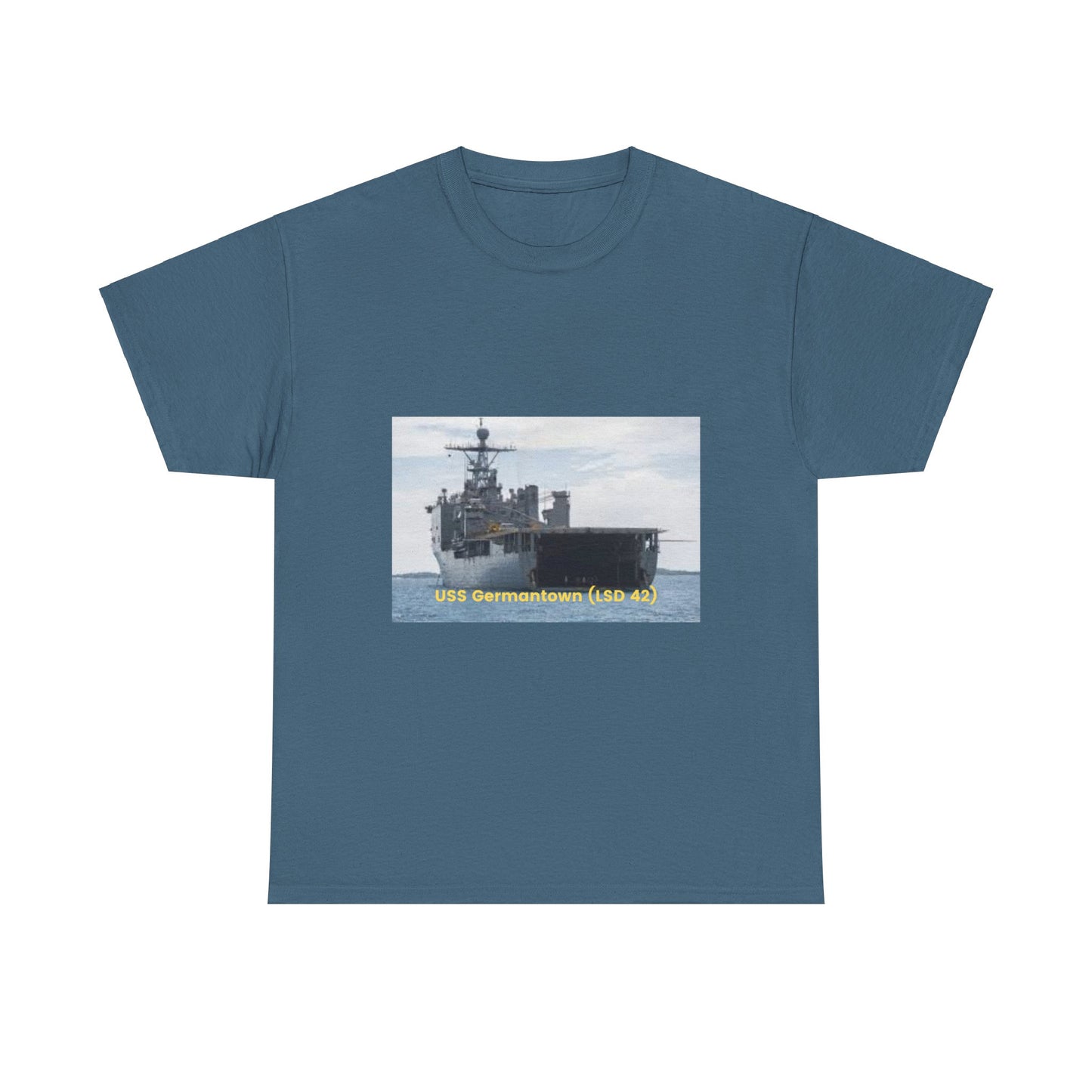 USS Germantown (LSD 42) Navy POD Smileandlaughtees Unisex Heavy Cotton Tee T-Shirt