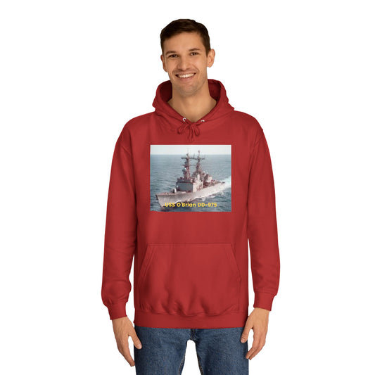 USS O'Brian DD-975 Navy POD Smileandlaughtees Unisex College Hoodie