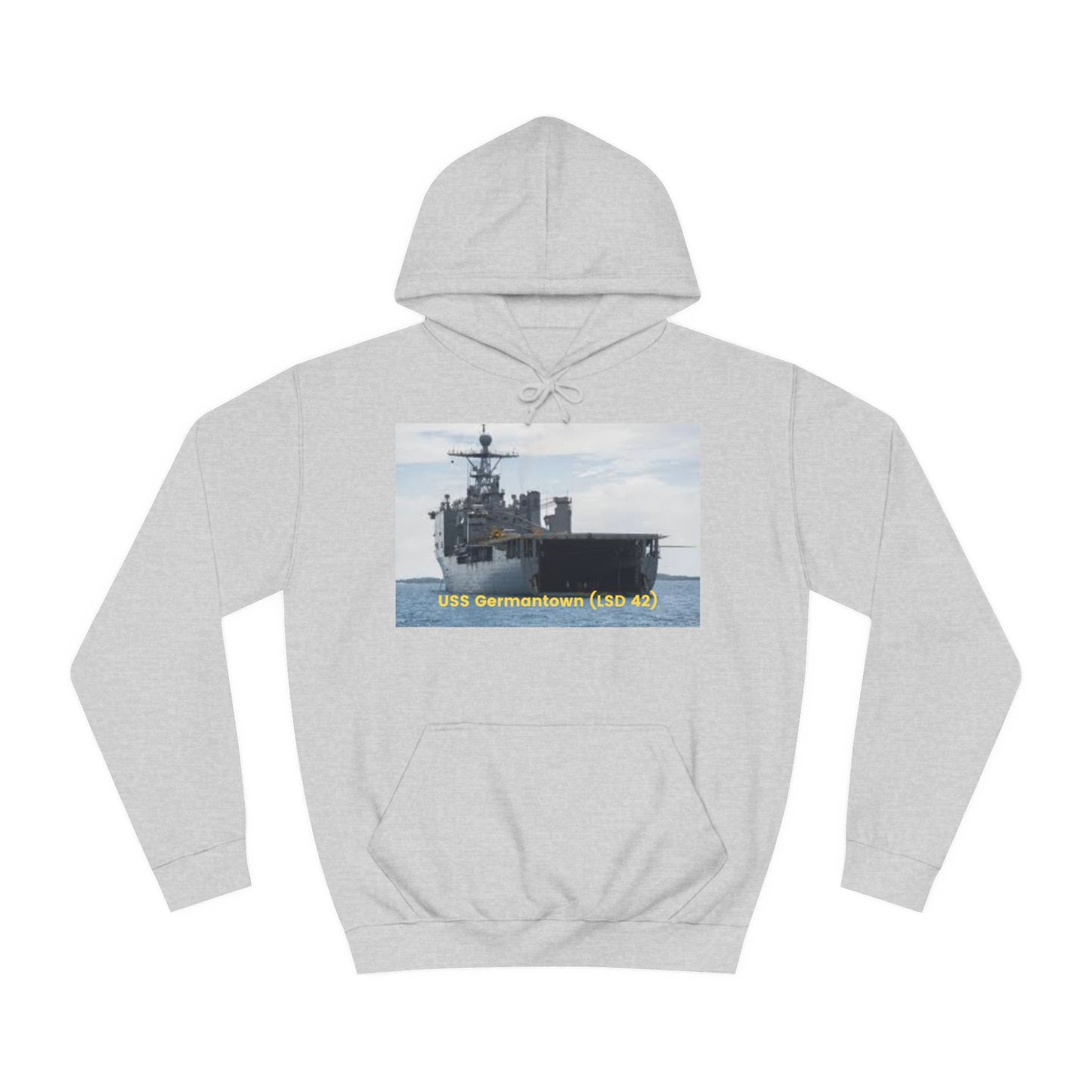 USS Germantown (LSD 42) Navy POD Smileandlaughtees  Unisex College Hoodie