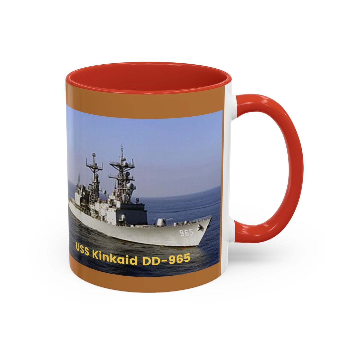 USS Kinkaid DD-965 Navy POD Smileandlaughtees Accent Coffee Mug (11, 15oz)