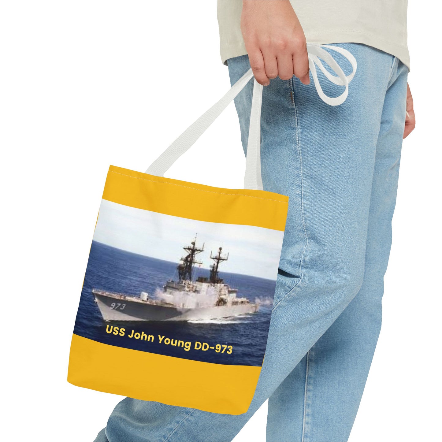 USS John Young DD-973 Navy POD Smileandlaughtees Tote Bag (AOP)