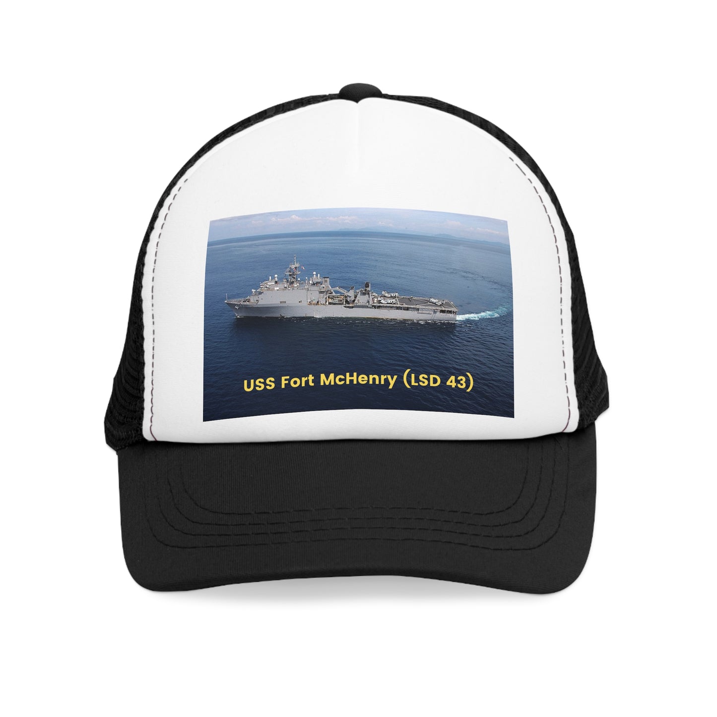 USS Fort McHenry (LSD 43) Navy POD Smileandlaughtees Mesh Cap