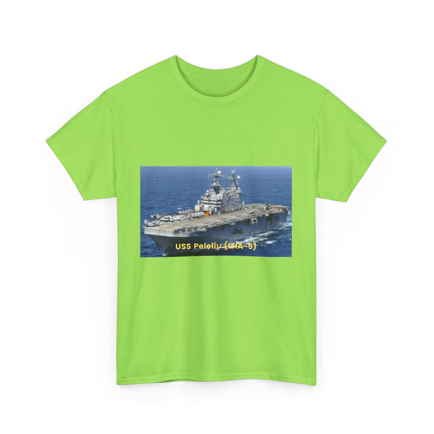 USS Peleliu (LHA-5) Navy POD Smileandlaughtees Unisex Heavy Cotton Tee T-Shirt