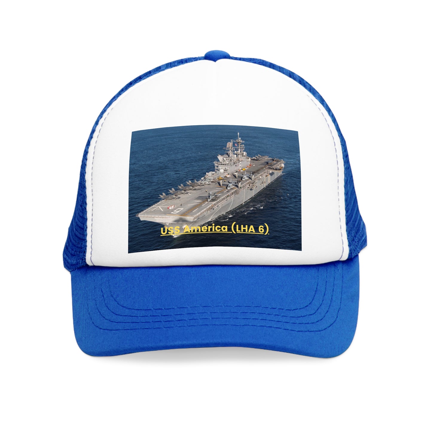 USS America (LHA 6) Navy POD Smileandlaughtees Mesh Cap